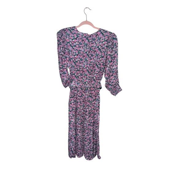 E.D. Michaels Vintage Floral Midi Dress Romantic Cottagecore Prairie Retro - Picture 4 of 12